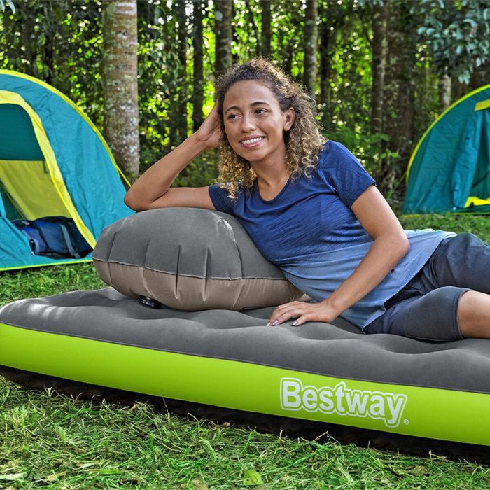 BESTWAY Colchón Hinchable Camping Pavillo Roll & Relax 188x99x22 cm con Bolsa Inflable 1