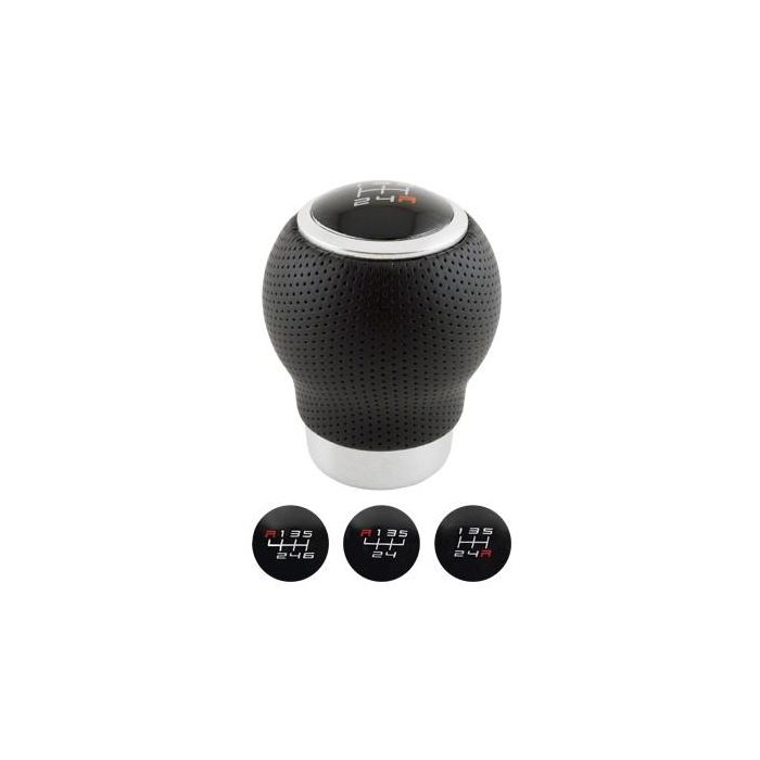 Pomo de la Palanca de Cambio BC Corona POM30165 Piel Con Gatillo Negro (27 mm) 5 Pomo de la Palanca de Cambio BC Corona POM30165 Piel Con Gatillo Negro (27 mm) 5