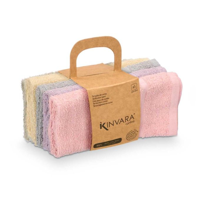 Paño De Cocina Algodon 400 Gr 50X50 Surt 5 Pastel Kinvara (40 Unidades) 2 Paño De Cocina Algodon 400 Gr 50X50 Surt 5 Pastel Kinvara (40 Unidades) 2