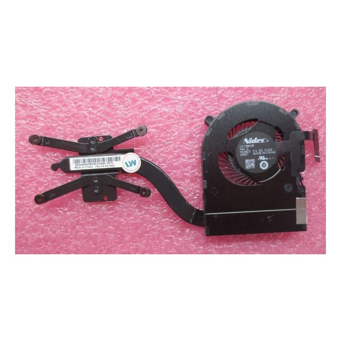 Lenovo Heatsink with fan for Lenovo systems, dimensions 1.1 x 9.7 x 6.5 inches, designed for efficient cooling.