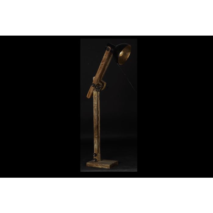 DKD Home Decor Lámpara de Pie Loft Marrón y Negro Mango y Metal 85 x 25 x 140 cm 1