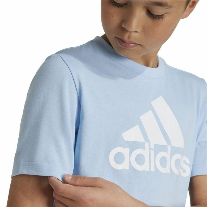 Camiseta de Manga Corta Unisex Adidas Essentials Azul Azul cielo 2