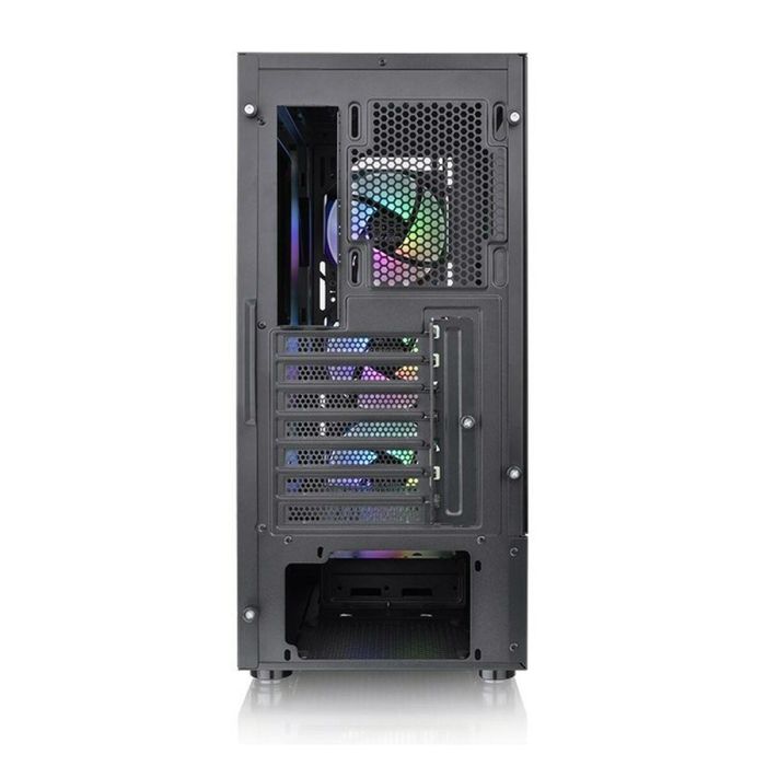 Caja de PC Mid Tower sin fuente de alimentación - THERMALTAKE View 200 TG ARGB (Negro) - ATX/Micro ATX - 3x120mm A-RGB - USB 3.0/2.0 - Vidrio templado 1