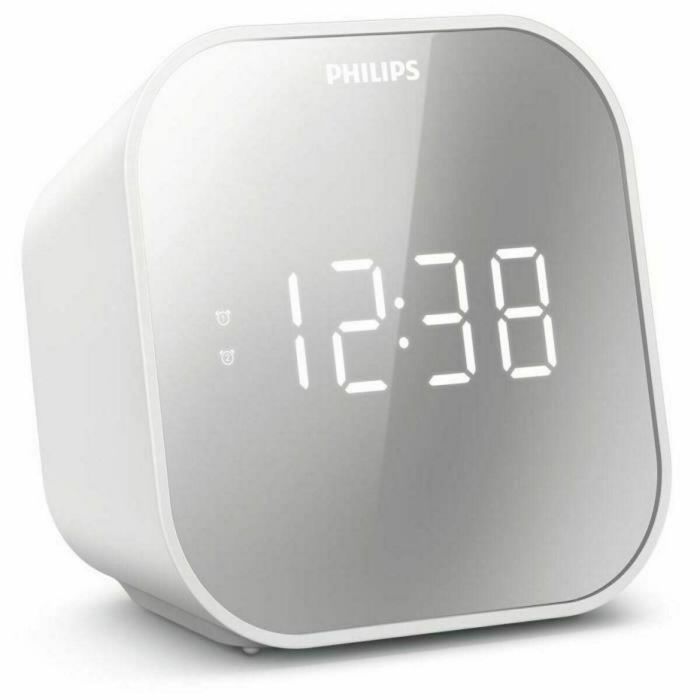 Philips TAR4406/12 Reloj despertador digital con radio FM, pantalla LED, carga USB y vibrador, color Blanco 10 Philips TAR4406/12 Reloj despertador digital con radio FM, pantalla LED, carga USB y vibrador, color Blanco 10