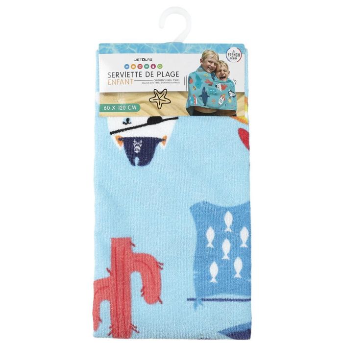 Jet Lag Toalla Infantil 120x60 cm con Dibujos de Fantasía Surtidos 1