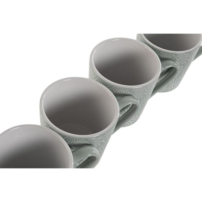 Mug Arabe DKD Home Decor Verde Menta 13 x 9.2 x 9.5 cm Set de 4 2