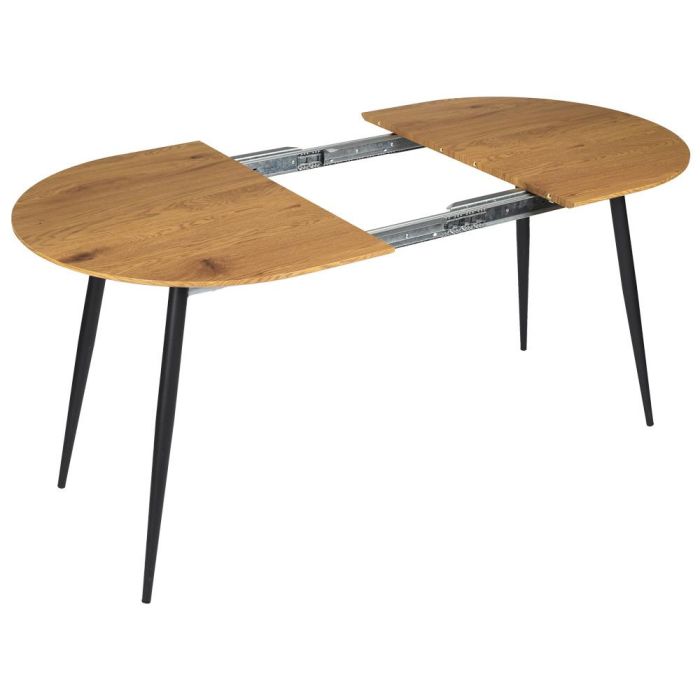 Home Deco Factory Mesa Extensible Oval de Comedor 120/160x80x76 cm, MDF y Hierro, para 4-6 Personas 3 Home Deco Factory Mesa Extensible Oval de Comedor 120/160x80x76 cm, MDF y Hierro, para 4-6 Personas 3