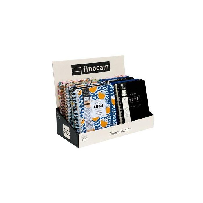 Agenda Anual (2025-26) Finocam 16 Meses Vitae+Tempus Surtido Expositor De 12