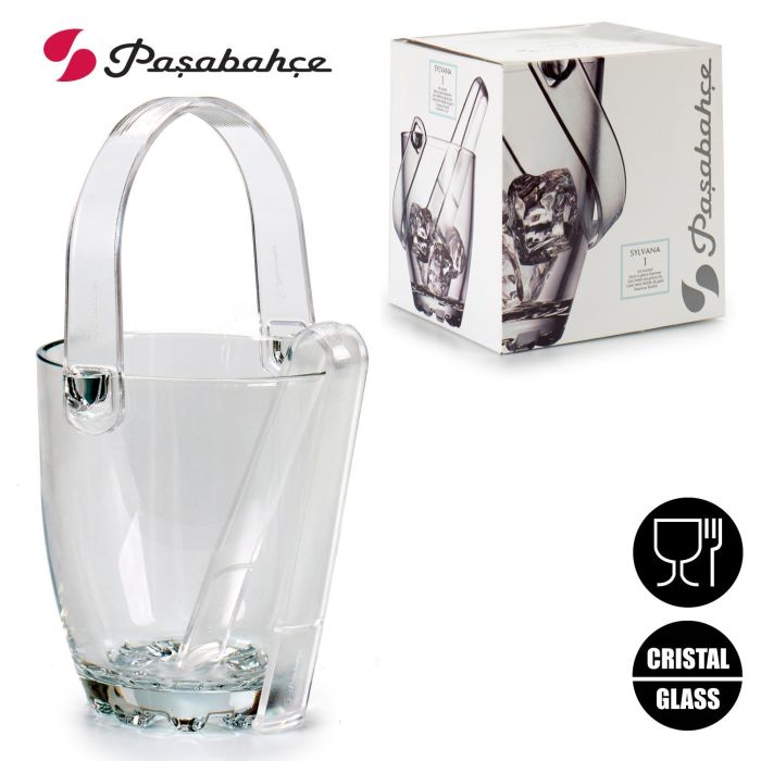 Cubitera Sylvana Pasabahce con Asa y Pinza, 12x22.5x14.5 cm, Vidrio y Plástico, Transparente, 830 ml (6 Unidades) 3 Cubitera Sylvana Pasabahce con Asa y Pinza, 12x22.5x14.5 cm, Vidrio y Plástico, Transparente, 830 ml (6 Unidades) 3