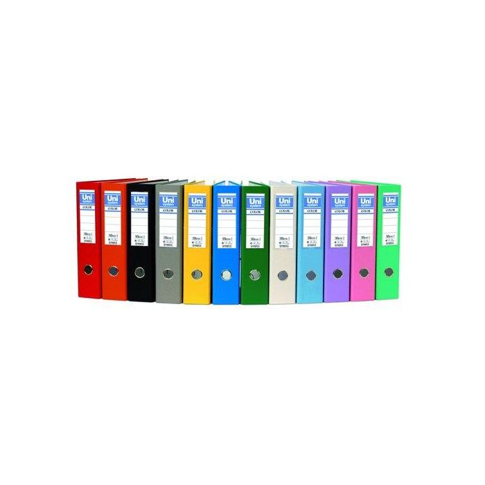 Archivador Palanca Unisystem Carton Forrado Rado Fº 65Mm Amarillo 6 unidades