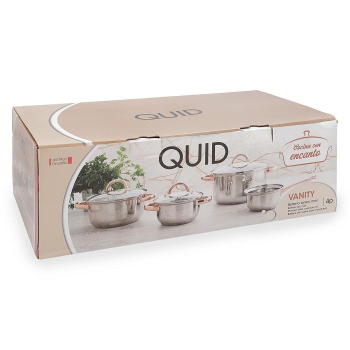 Bateria Acero Inoxidable Vanity Quid 4 Piezas 5 Bateria Acero Inoxidable Vanity Quid 4 Piezas 5