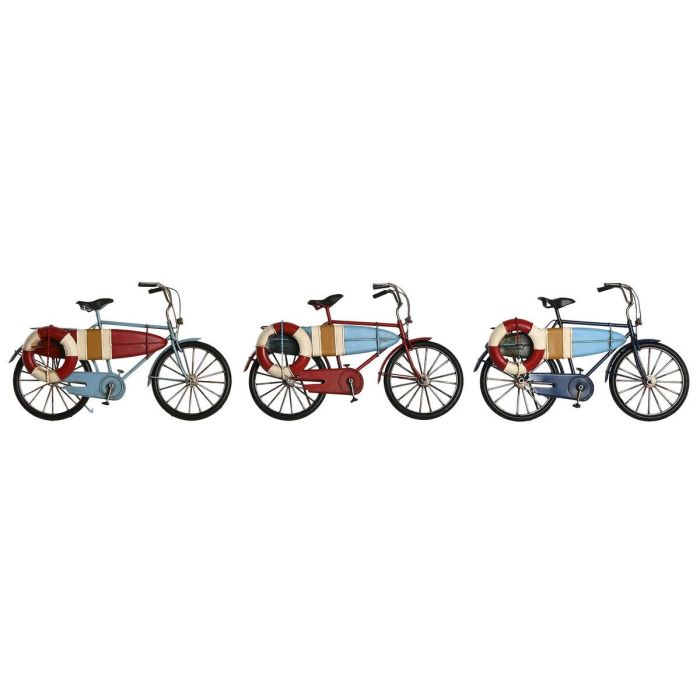 Figura Decorativa Home ESPRIT Azul Rojo Azul marino 29 x 11 x 17 cm (3 Unidades)
