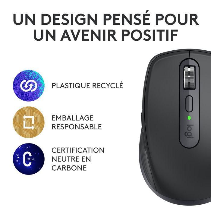 Logitech Ratón Inalámbrico MX Anywhere 3S Grafito, Sensor Darkfield, Silencioso, Multidispositivo, Carga USB-C, Precisión Hasta 8000ppp 27