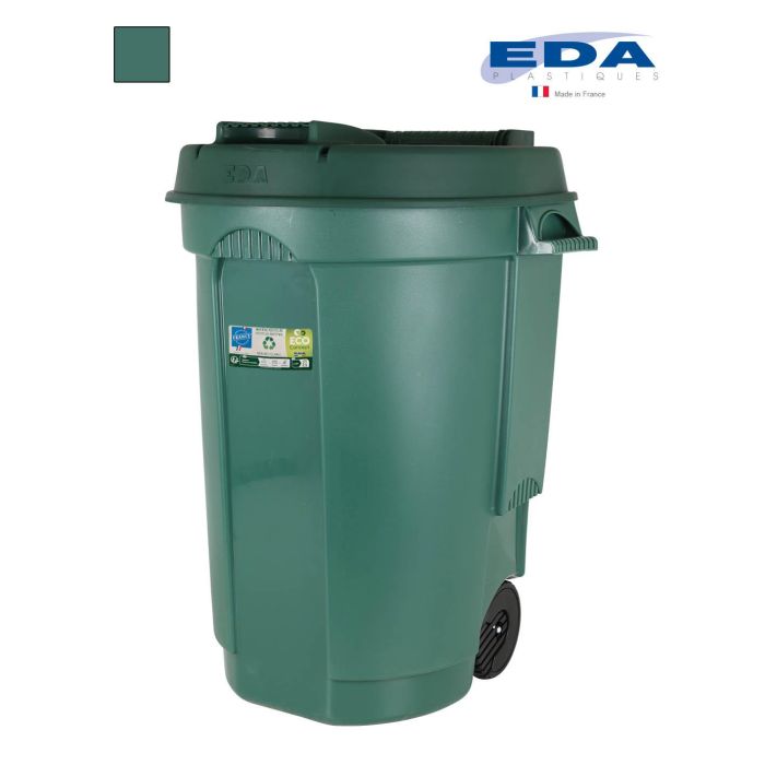 Eda Cubo Jardín con Ruedas 110 Lt, 55 x 81 x 58 cm (2 Unidades) Eda Cubo Jardín con Ruedas 110 Lt, 55 x 81 x 58 cm (2 Unidades)