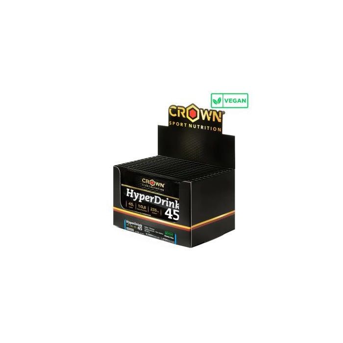 CROWN SPORT NUTRITION Hyperdrink 45 Neutro Bebida Deportiva en Polvo 10 X 47 g para Rendimiento y Resistencia
