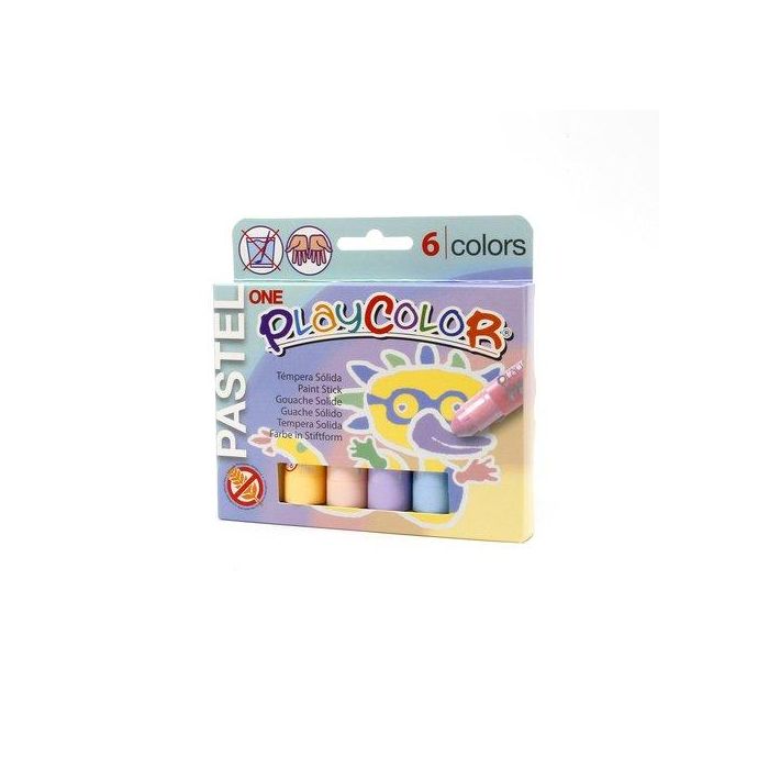Tempera Solida Playcolor Pastel 10Gr. Estuche De 6 Colores