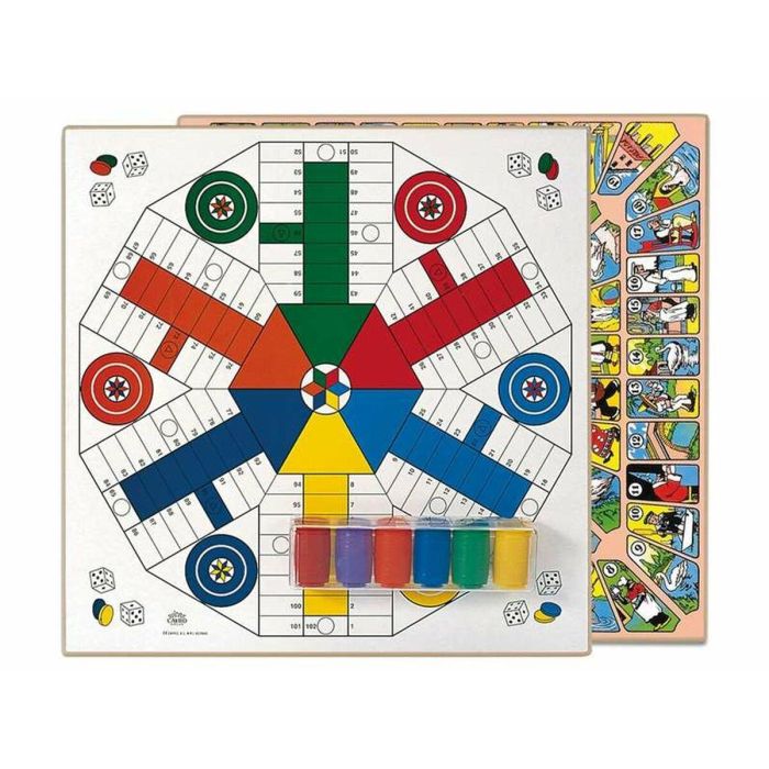 Tab. parchis 6 - oca mad. 40x40 cm