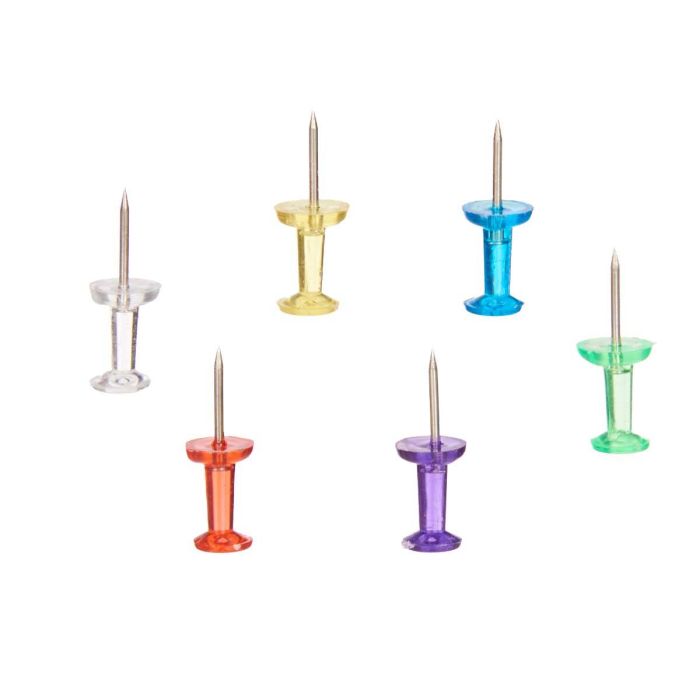 Set 60 Chinchetas Color Transparente Pincello 2X11CM (24 Unidades) 1 Set 60 Chinchetas Color Transparente Pincello 2X11CM (24 Unidades) 1