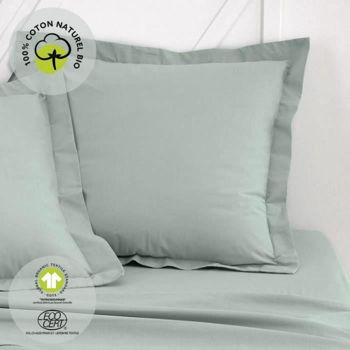 Today TOD3574643510570 Funda de almohada de algodón orgánico Celadón 63x63+5cm 3 Today TOD3574643510570 Funda de almohada de algodón orgánico Celadón 63x63+5cm 3