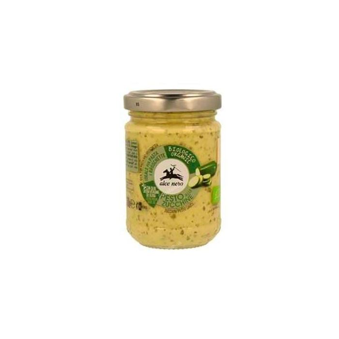 ALCE NERO Salsa Pesto Calabacín Ecológico 130gr para Pasta o Crackers - Producto BIO