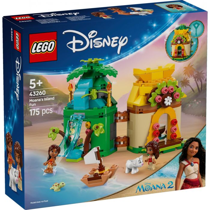 LEGO 43260 Set de Construcción Disney Vaiana: Diversión en la Isla con Vaiana y Simea Micromundo, Vaiana 2 (+5 años) 9