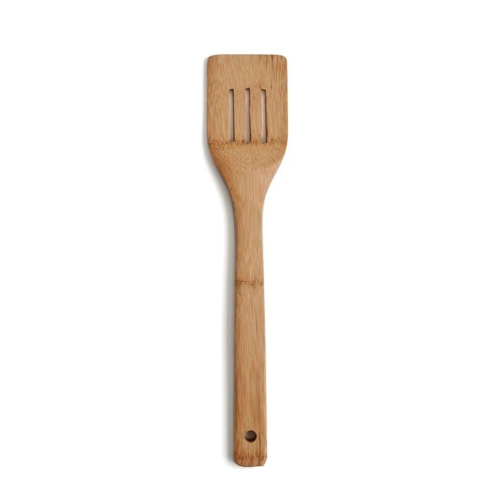 Quid Espátula Perforada para Cocina de Bambú Renova Bamboo 30 cm, Apta lavavajillas