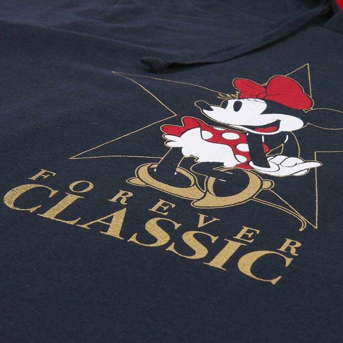 Sudadera con Capucha Mujer Minnie Mouse Azul oscuro 1 Sudadera con Capucha Mujer Minnie Mouse Azul oscuro 1