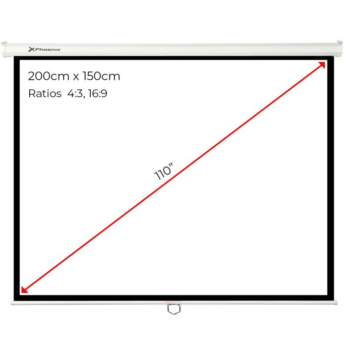 Pantalla Manual Videoproyector Pared Y Techo 1 Pantalla Manual Videoproyector Pared Y Techo 1