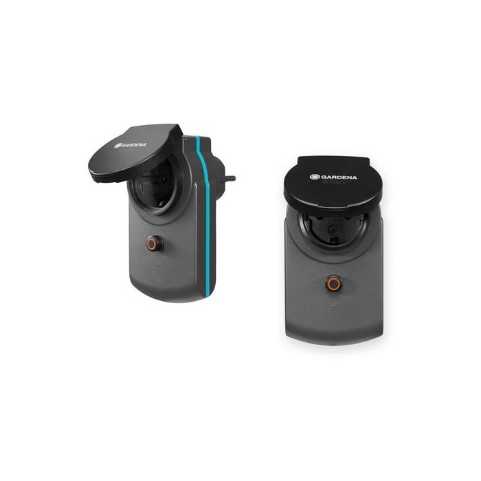 Gardena smart Power Zwischenstecker, enchufe inteligente de color negro para exterior, instalación simplificada, 1 pieza 1 Gardena smart Power Zwischenstecker, enchufe inteligente de color negro para exterior, instalación simplificada, 1 pieza 1