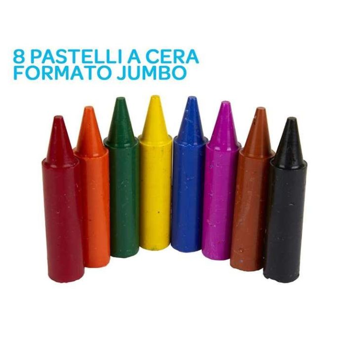 Ceras jumbo colores brillantes caja 8 unds 1