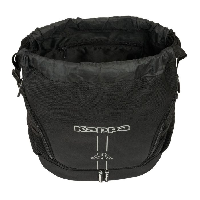 Bolsa Mochila con Cuerdas Kappa Dark Negro 35 x 40 x 1 cm 3