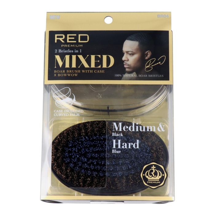 Red Kiss Premium M H Mixed Palm Boar Brush With Case
