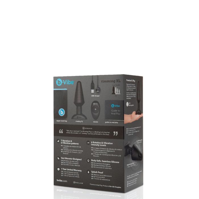 Plug Anal B-Vibe Rimming Negro XL 15 Plug Anal B-Vibe Rimming Negro XL 15