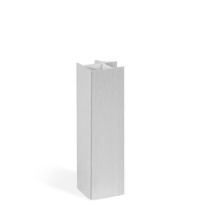 Herrajes Alk Ángulo Rígido Zócalo Zesio H80, H100, H147, H164 Reversible 90º Plata/Blanco Mate Aluminio/PVC