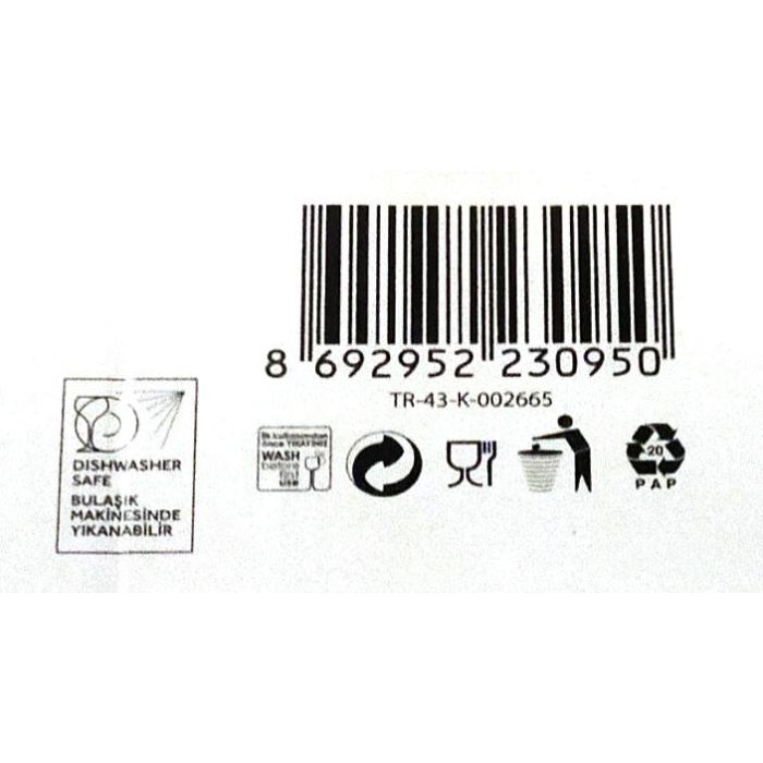 Lav Set de 6 Vasos "Terra" de 360 cc - Cristalería para Hogar (8 Cajas) 12