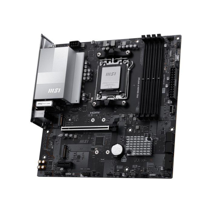 MSI 911-7E77-002 Placa Base PRO B840M-P WIFI6E AMD B840 Zócalo AM5 micro ATX DDR5 Wi-Fi 6E 2.5G Ethernet Bluetooth 5.3 2 MSI 911-7E77-002 Placa Base PRO B840M-P WIFI6E AMD B840 Zócalo AM5 micro ATX DDR5 Wi-Fi 6E 2.5G Ethernet Bluetooth 5.3 2