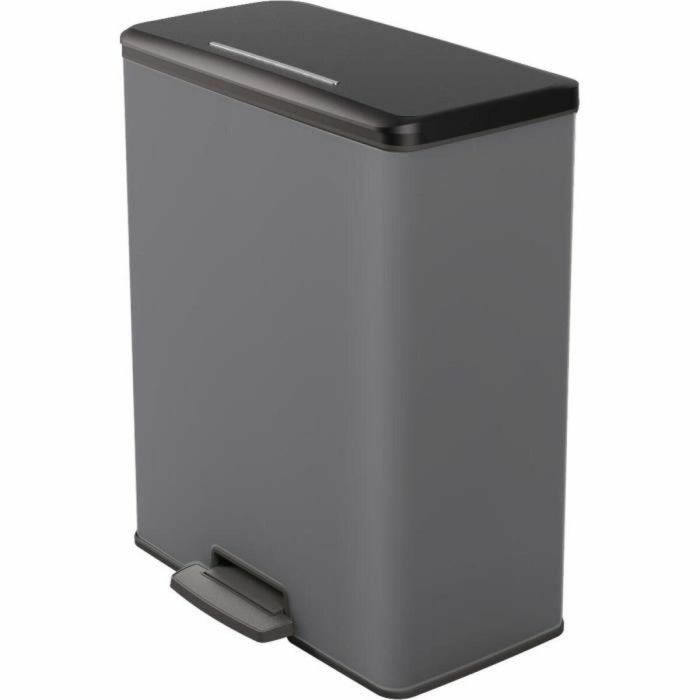 Curver CUR3253921128002 Cubo de Basura Rectangular Deco Bin Gran Capacidad 65L Antracita 49x32x61 cm Curver CUR3253921128002 Cubo de Basura Rectangular Deco Bin Gran Capacidad 65L Antracita 49x32x61 cm