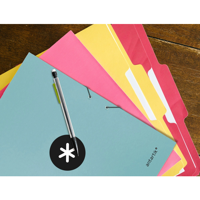 Antartik Carpeta Gomas Tres Solapas Cartón Forrado A4 Color Menta 11