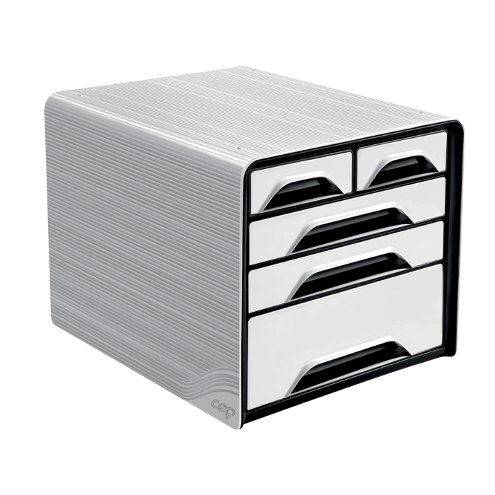 Cep Fichero Cajones Sobremesa Mixtos Blanco/Negro 5 Cajones 360x288x270 mm 1