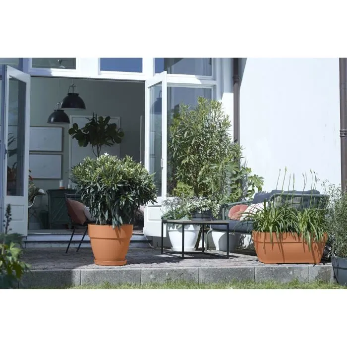 Elho Vibia Campana Terrasse 80 Jardinera Marrón L 77 x B 35 x H 33 cm Exterior 100% Reciclado 3 Elho Vibia Campana Terrasse 80 Jardinera Marrón L 77 x B 35 x H 33 cm Exterior 100% Reciclado 3