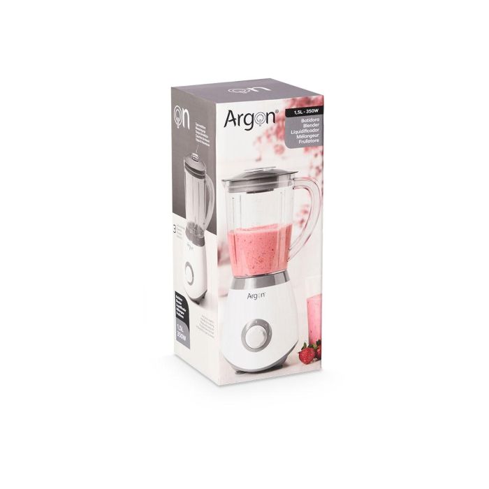 Argon Batidora de Vaso 1.5L 350W Blanco y Gris 15x37x17 cm (Set de 6) 2 Argon Batidora de Vaso 1.5L 350W Blanco y Gris 15x37x17 cm (Set de 6) 2