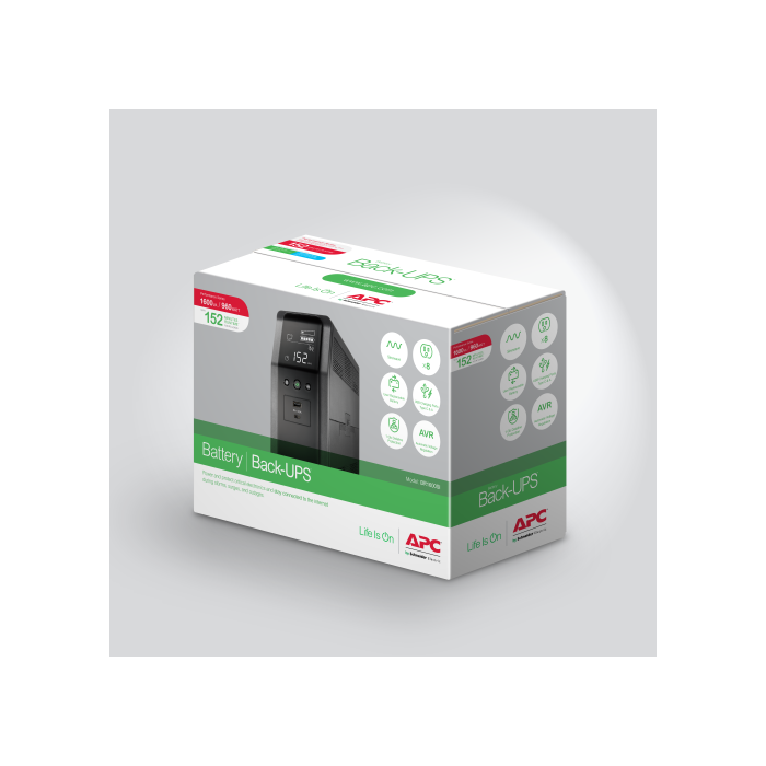 APC BR1600SI Sistema Alimentación Ininterrumpida (UPS) Línea Interactiva 1.6 kVA 960 W, 8 Salidas AC 7