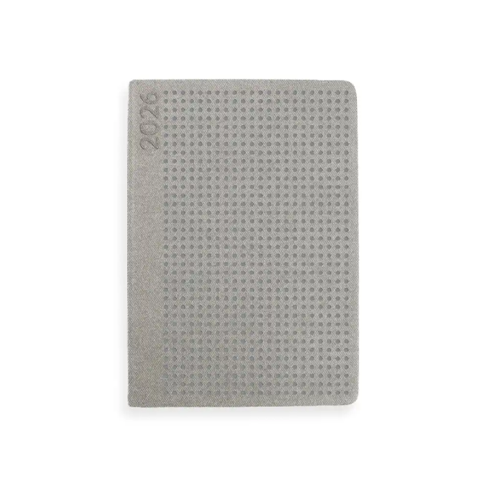 Liderpapel Anafi Agenda 2026 Dia Pagina A5 Encuadernada Simil Piel Gris Papel 70 Gr Fsc 1