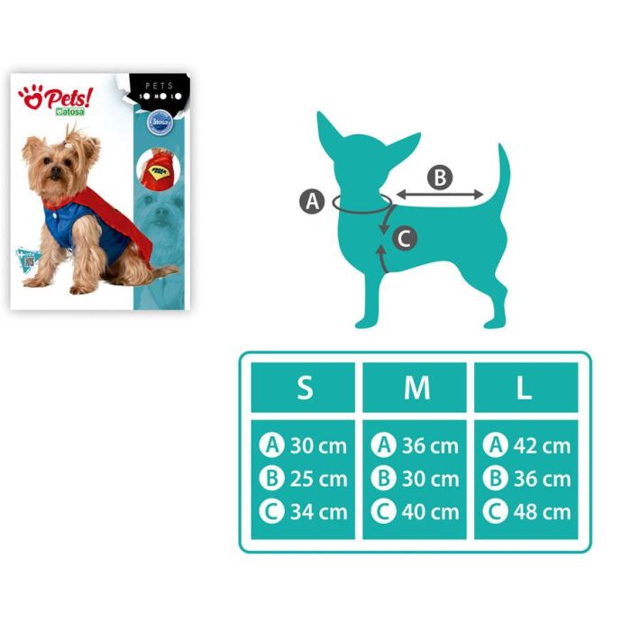 Disfraz de Superhéroe para Mascota, Héroe Cómic Rojo, Talla L, Fabricado en Polyester 1 Disfraz de Superhéroe para Mascota, Héroe Cómic Rojo, Talla L, Fabricado en Polyester 1