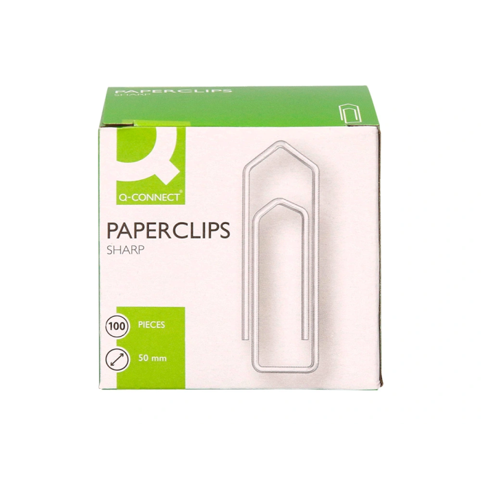 Q-connect Clips niquelados nº4 50 mm, Caja de 100 unidades 1