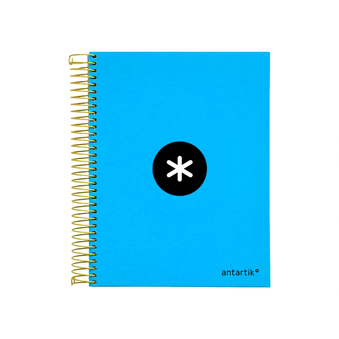 Antartik Cuaderno espiral A5 micro tapa forrada 120 hojas 100 gr color azul 1