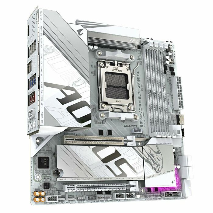 Gigabyte B850M AORUS ELITE WIFI6E ICE Placa Base - AMD Ryzen 9000, DDR5 8200MHz, WiFi 7, USB 3.2 Gen 2, 9MB85MEI6-00-G10 13 Gigabyte B850M AORUS ELITE WIFI6E ICE Placa Base - AMD Ryzen 9000, DDR5 8200MHz, WiFi 7, USB 3.2 Gen 2, 9MB85MEI6-00-G10 13