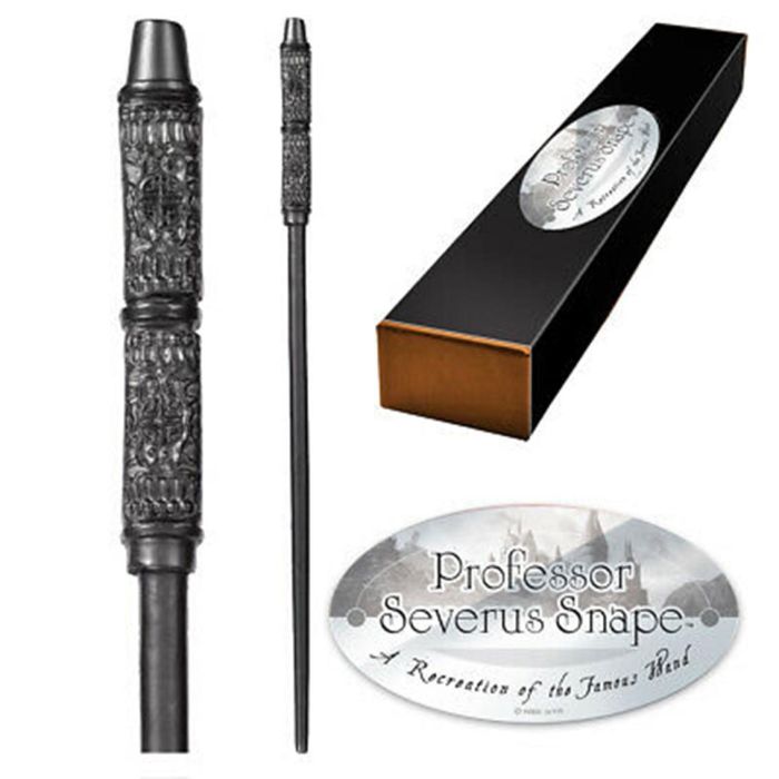 The Noble Collection Varita Réplica Severus Snape Harry Potter Pintada a Mano con Caja de Colección y Placa Identificativa 1