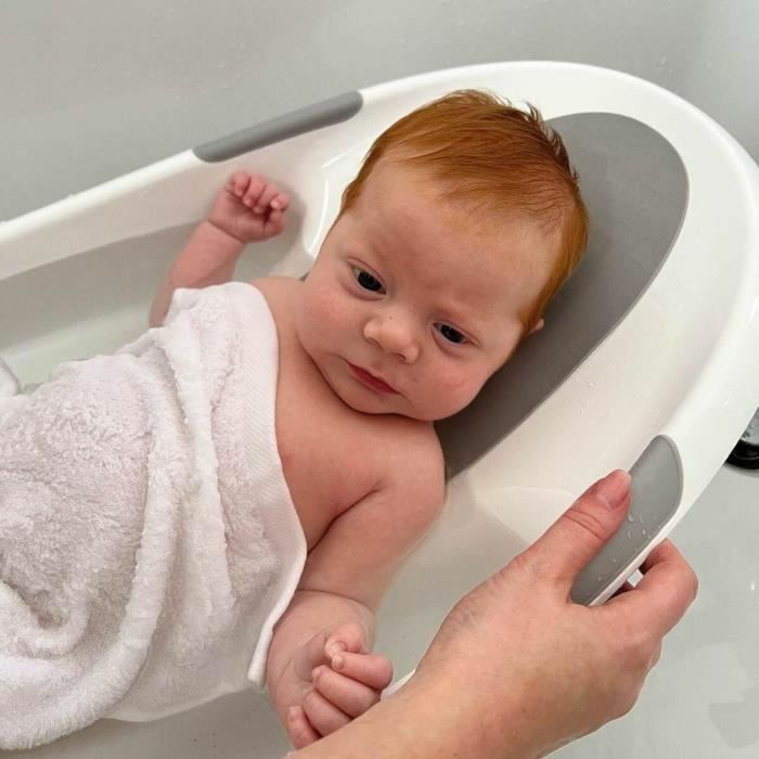 Nuby NUB0370797801464 Bañera para Bebé Desde el Nacimiento con Soporte Antideslizante Integrado y Reposacabezas Suave 4