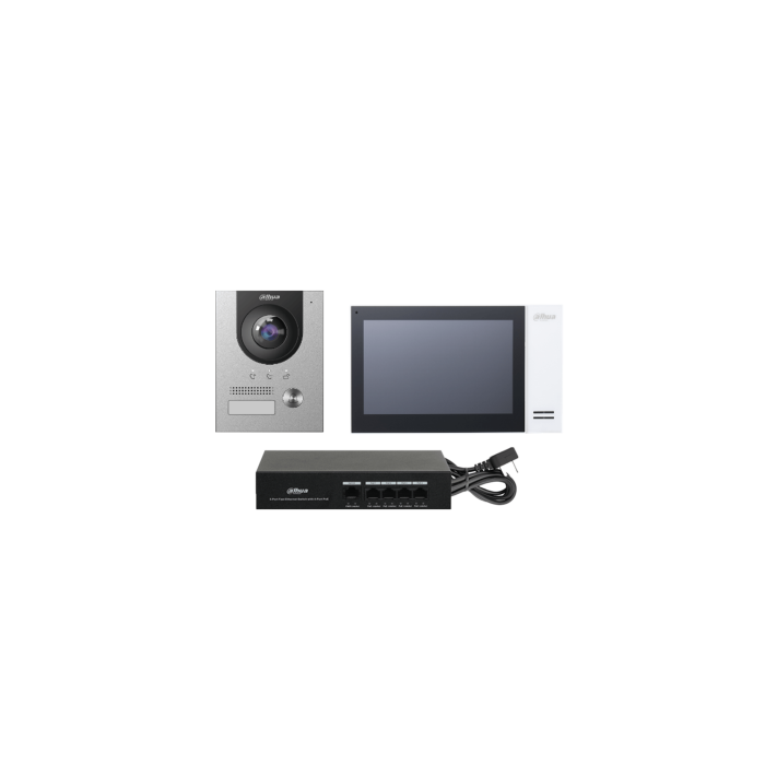 (Dhi-Ktp01L(S) )Dahua Kit de Videoportero Ip Compuesto por 1X Videoportero Dhi-Vto2201F-P 1X Monitor (Vth2421Fw-P) 1X Switch Dh-Pfs3005-4Et-36E (Dhi-Ktp01L(S) )Dahua Kit de Videoportero Ip Compuesto por 1X Videoportero Dhi-Vto2201F-P 1X Monitor (Vth2421Fw-P) 1X Switch Dh-Pfs3005-4Et-36E